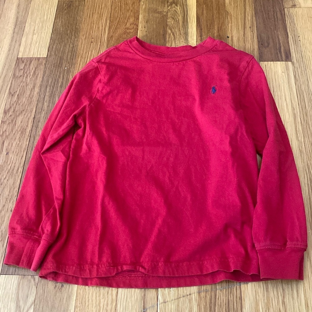 Polo Ralph Lauren Boys Red Long Sleeve Shirt Size 6
